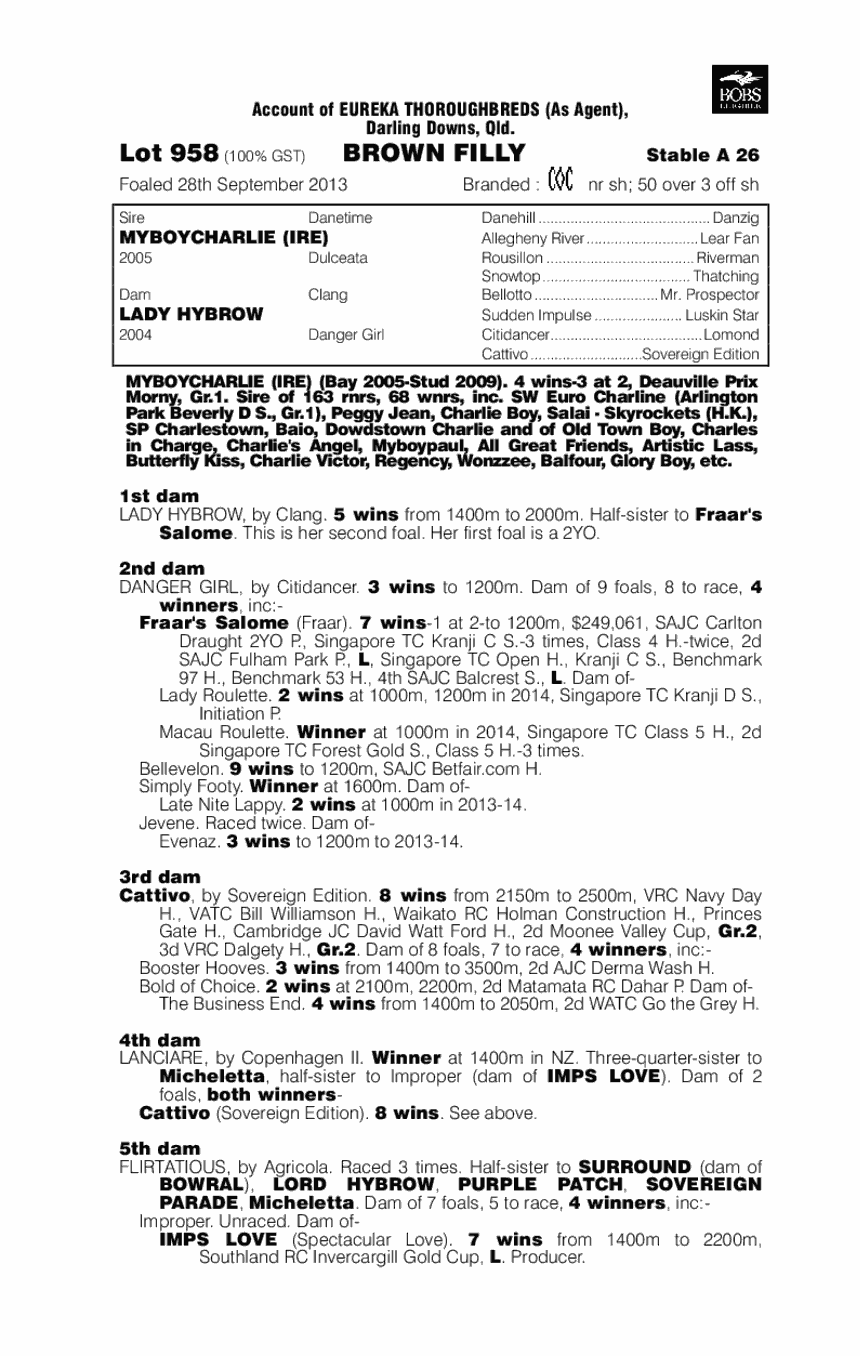 My Little Lady (AUS) - pedigree