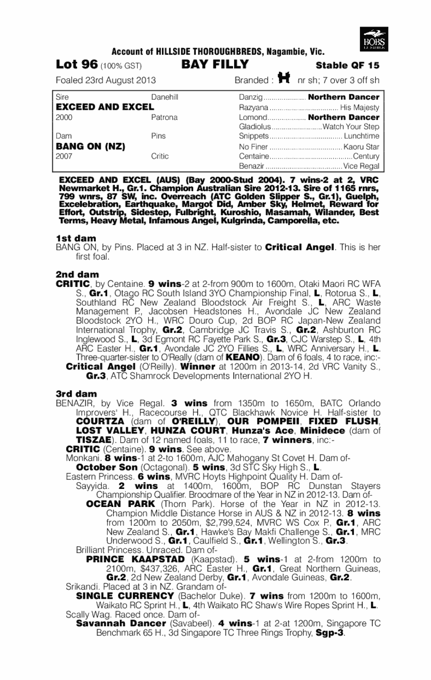 Chase and Status (AUS) - pedigree