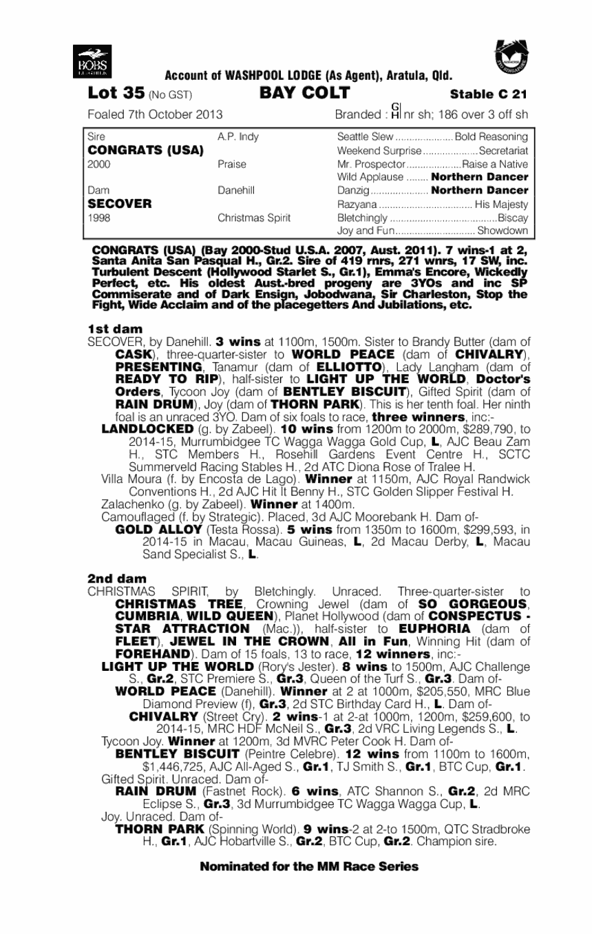 Bravo Watchman (AUS) - pedigree