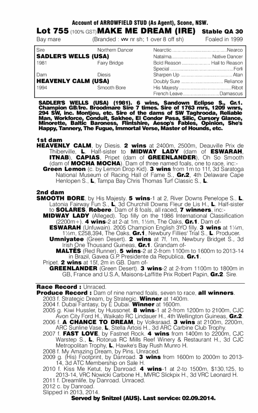 Make Me Dream (IRE) - pedigree