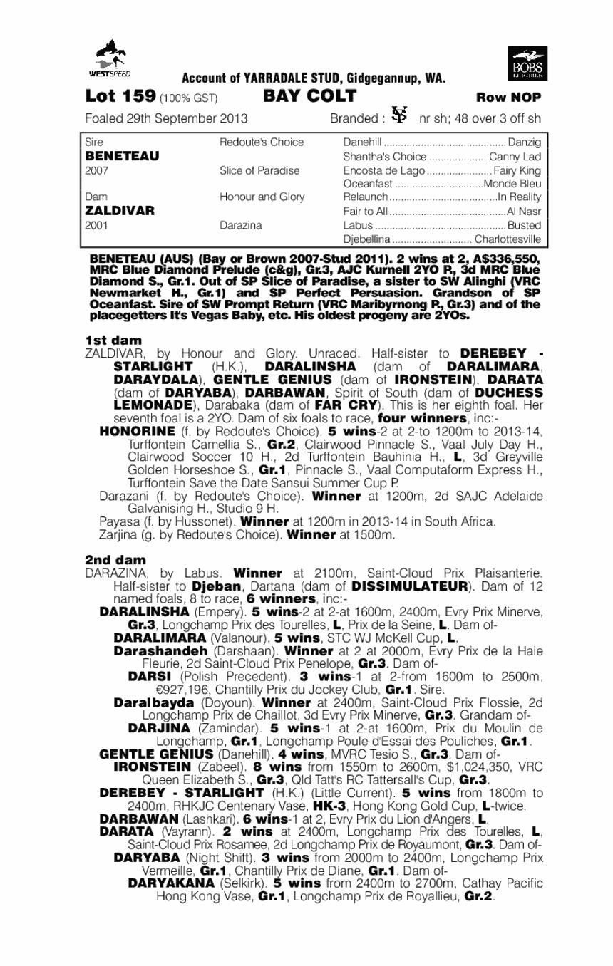 Ocean Clipper (AUS) - pedigree