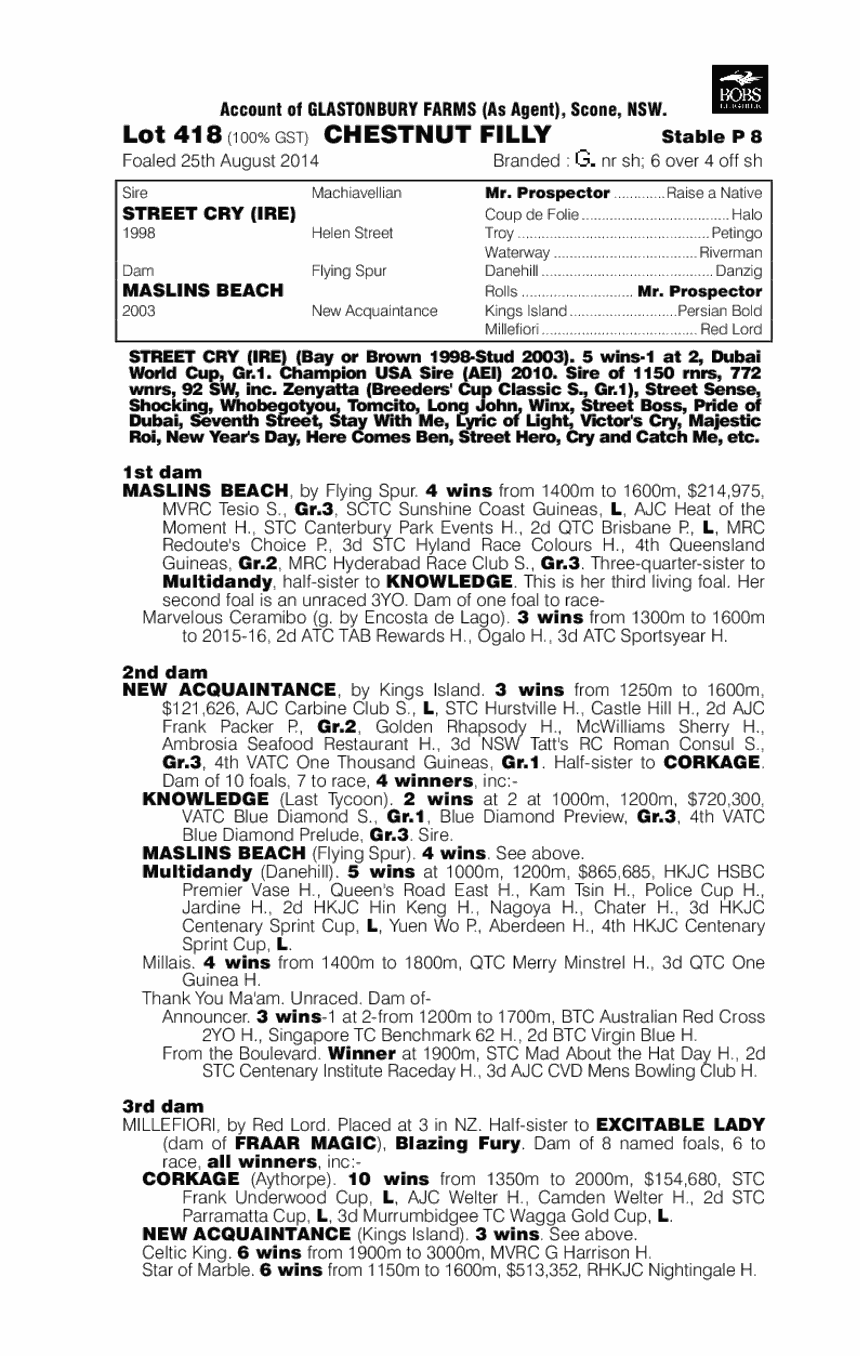 One Fire Beach (AUS) - pedigree