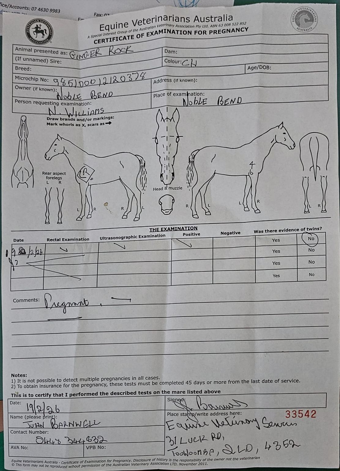 Preg cert